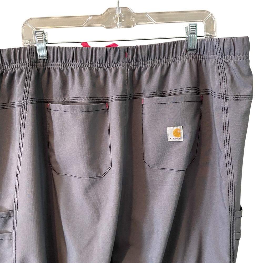 CARHARTT Force Scrub Pants Womens Size 2XL Gray Cargo Medical Uniform Workwear